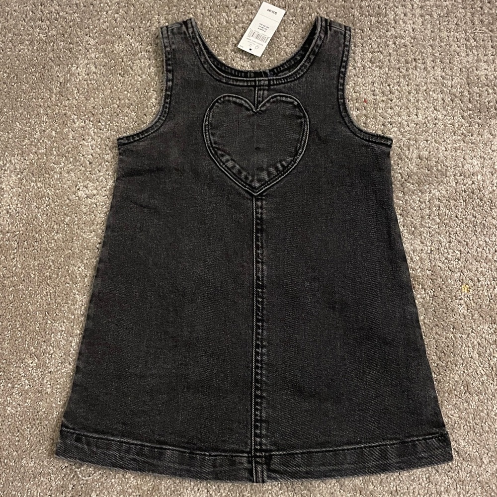 NWT Baby Gap Sleeveless Black Denim Dress